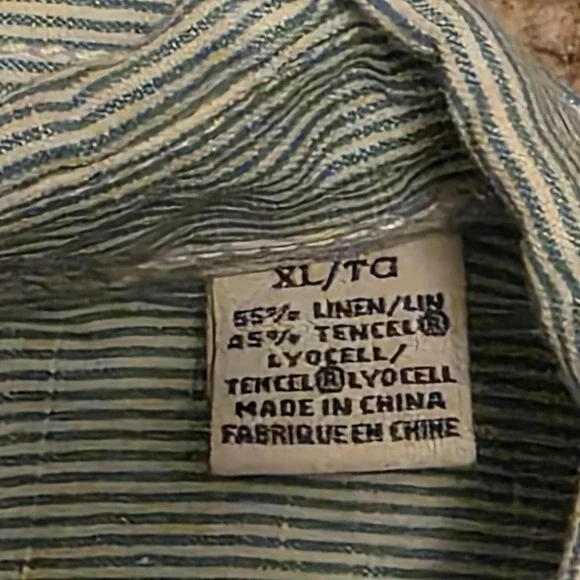 Tommy Bahama Shirt Mens XL Linen Blend Button Up Island Crafted Casual - Picture 3 of 8